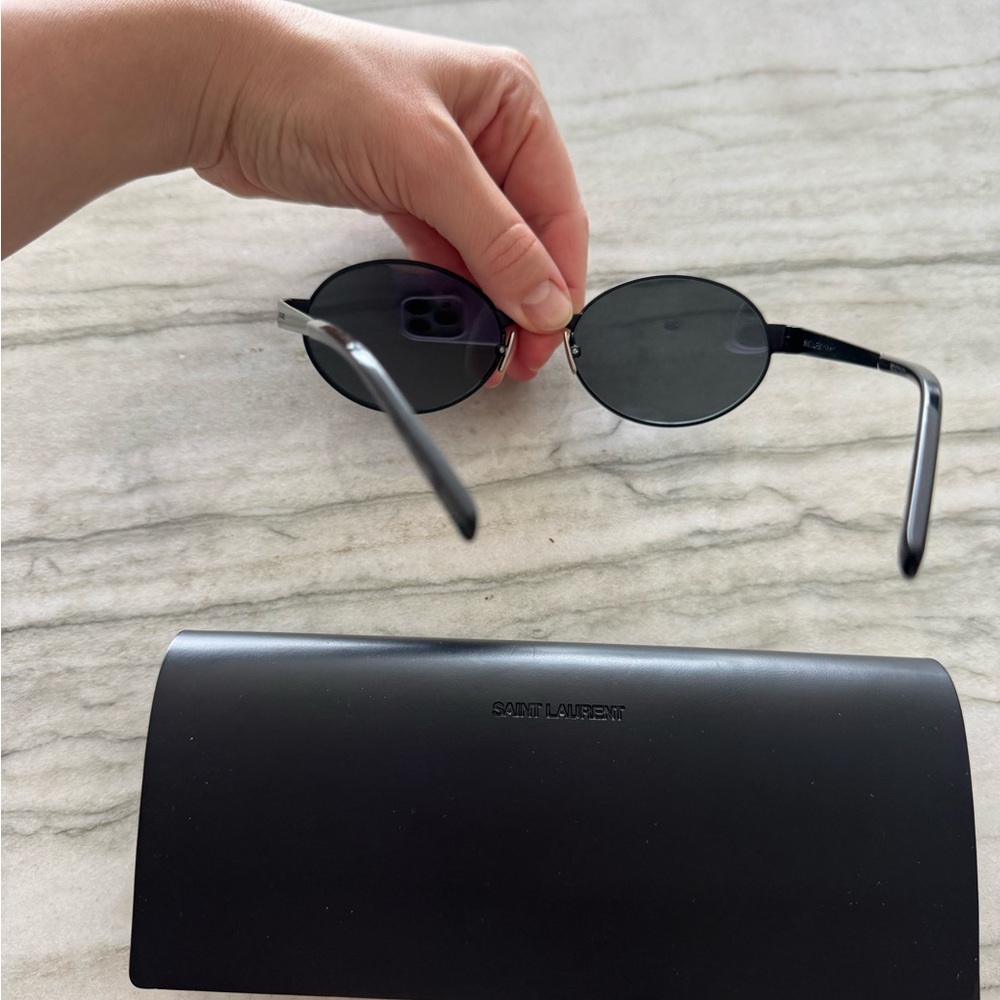 Saint Laurent Black Round Sunglasses - Style SL692 - Picture 7 of 13